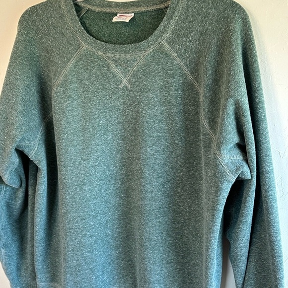 Re-Imagined by J. Crew Unisex Heather Green Cozy Crewneck Sweatshirt Sz M - Picture 2 of 10
